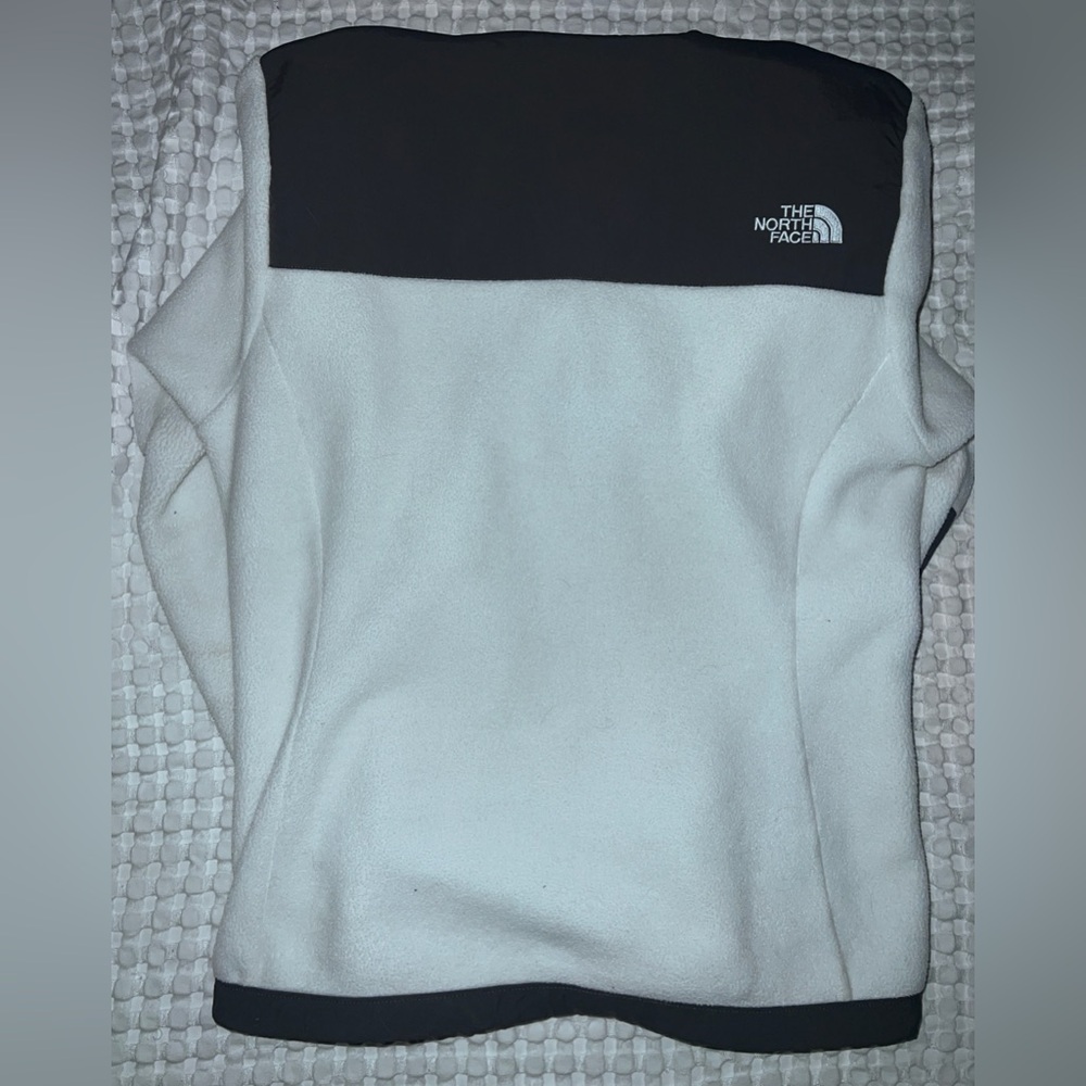 The north face white & dark gray women’s zip up fleece medium - Picture 3 of 3
